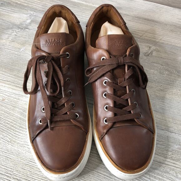 Men\'s SNEAKERS Allen Edmonds Flynn Leather - BROWN/ COGNAC - Size 12 D main image 6